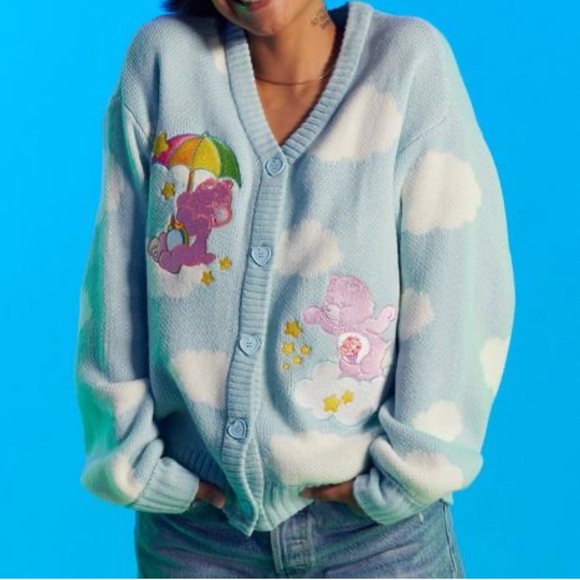 Care Bears Sweaters - Care Bears Cloud Chunky Knit Skimmer Cardigan